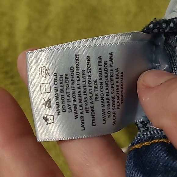 Blue Turtle Juniors Light Blue Washed Denim White Drawstring Waist Size 11 - Picture 11 of 12